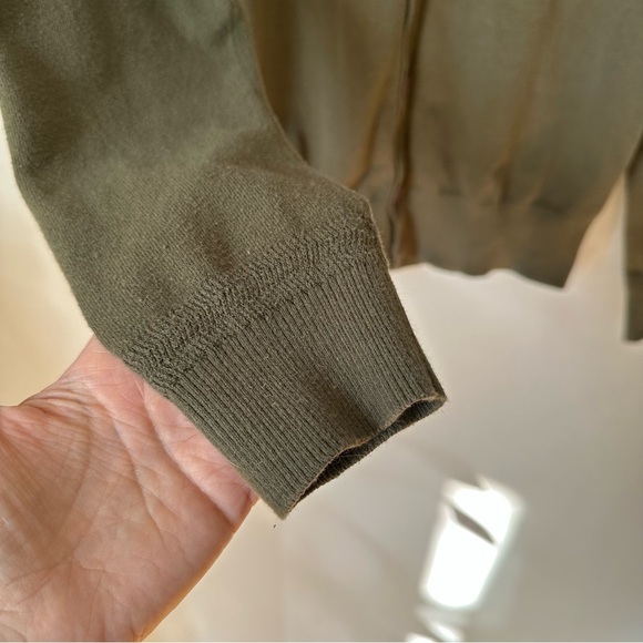 Diesel Cardigan Sweater Grandpa In Olive Green Size L - Picture 4 of 8
